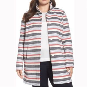 Persona by Marina Rinaldi Nastrino Stripe Coat